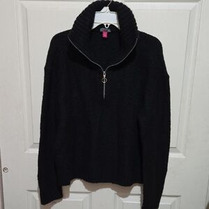 Vince Camuto Black Textured Sweater